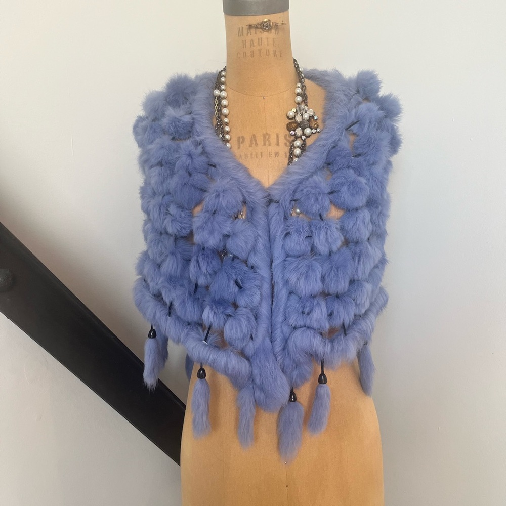 Lavender fur wrap